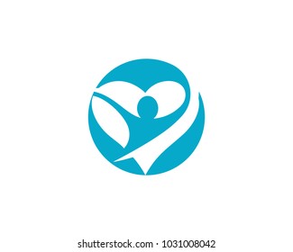 Adoption and Community care Logo template vector icon	