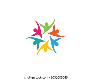 Adoption and Community care Logo template vector icon	