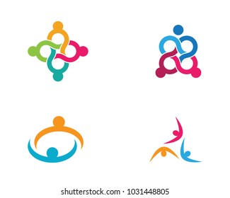 Adoption and Community care Logo template vector icon