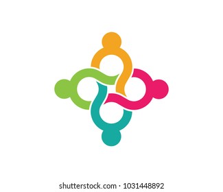 Adoption and Community care Logo template vector icon