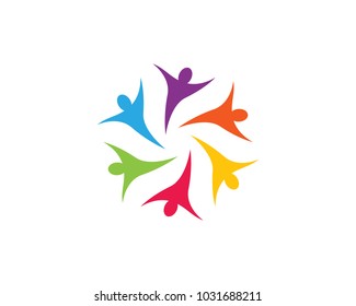 Adoption and Community care Logo template vector icon	