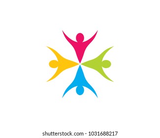 Adoption and Community care Logo template vector icon	