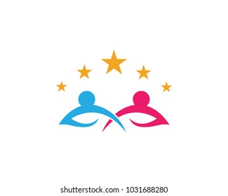 Adoption and Community care Logo template vector icon	