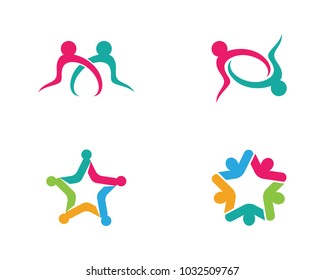 Adoption and Community care Logo template vector icon