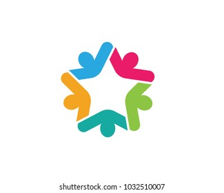 Adoption and Community care Logo template vector icon