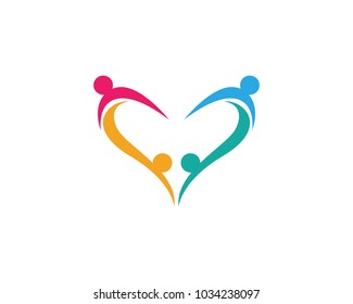 Adoption and Community care Logo template vector icon