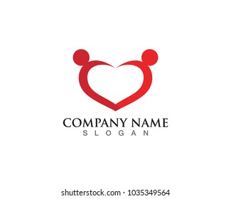 Adoption and community care Logo template vector icon