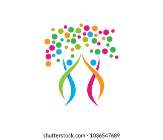 Adoption and community care Logo template vector icon