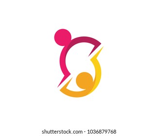 Adoption and Community care Logo template vector icon