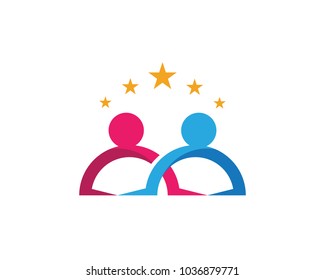 Adoption and Community care Logo template vector icon