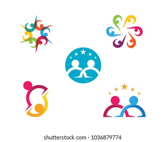 Adoption and Community care Logo template vector icon