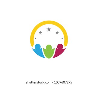 Adoption and Community care Logo template vector icon