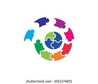 Adoption and community care Logo template vector icon