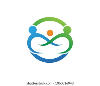 Adoption and community care Logo template vector icon