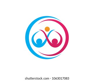 Adoption and community care Logo template vector icon