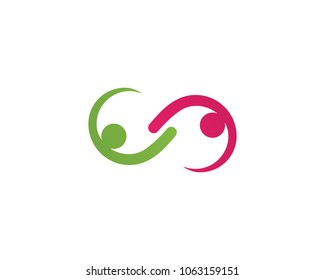 Adoption and community care Logo template vector icon
