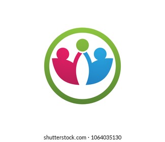 Adoption and community care Logo template vector icon