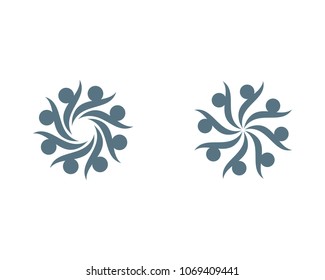 Adoption and community care Logo template vector icon