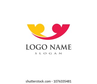 Adoption and community care Logo template vector icon