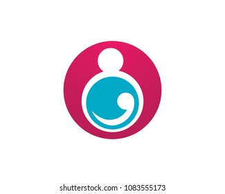 Adoption and community care Logo template vector icon
