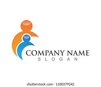 Adoption and community care Logo template vector 