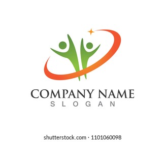 Adoption and community care Logo template vector icon