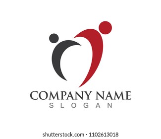 Adoption and community care Logo template vector 