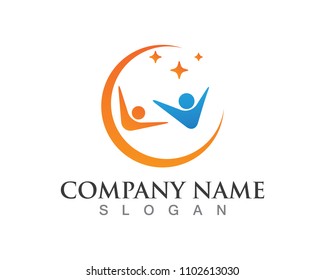 Adoption and community care Logo template vector 
