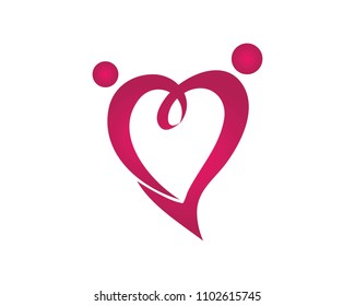 Adoption and community care Logo template vector icon