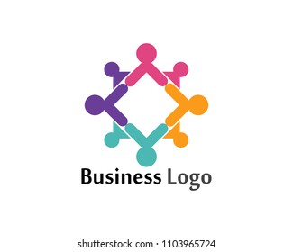 Adoption and community care Logo template vector icon