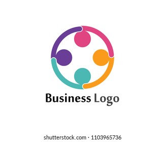 Adoption and community care Logo template vector icon