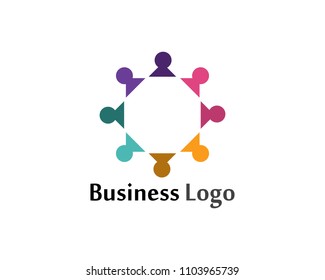 Adoption and community care Logo template vector icon