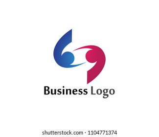 Adoption community care Logo template vector icon