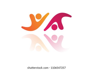 Adoption and community care Logo template vector icon
