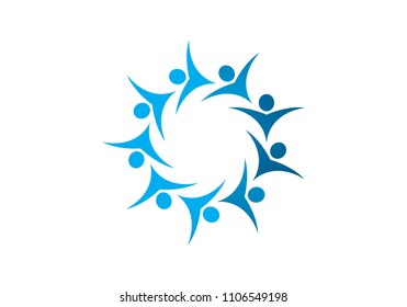 Adoption and community care Logo template vector icon