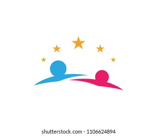 Adoption and Community care Logo template vector icon