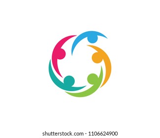 Adoption and Community care Logo template vector icon