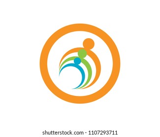 Adoption and community care Logo template vector icon