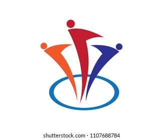 Adoption and community care Logo template vector icon