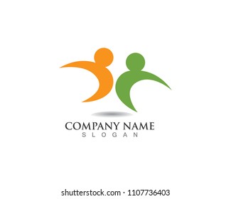 Adoption and community care Logo template vector icon