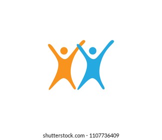 Adoption and community care Logo template vector icon