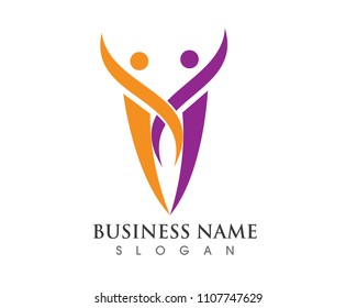 Adoption and community care Logo template vector icon