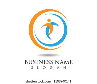 Adoption and community care Logo template vector icon