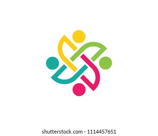 Adoption and Community care Logo template vector icon