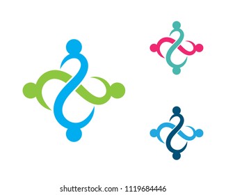 Adoption and community care Logo template vector icon