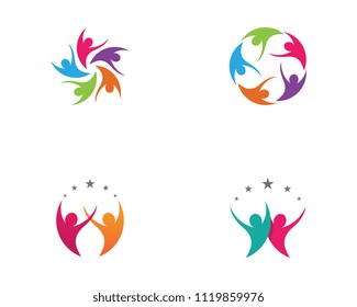 Adoption and Community care Logo template vector icon