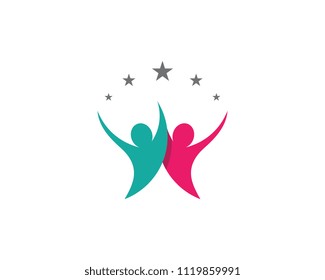 Adoption and Community care Logo template vector icon