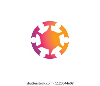 Adoption and community care Logo template vector icon