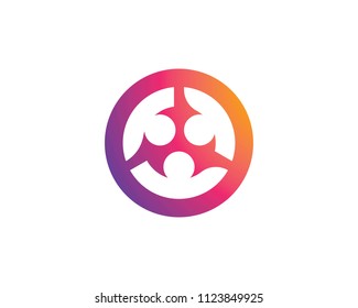 Adoption and community care Logo template vector icon