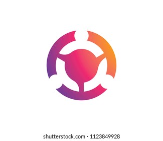 Adoption and community care Logo template vector icon